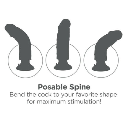 KING COCK - VIBRIERENDER SCHWANZ BRAUN 20,32 CM