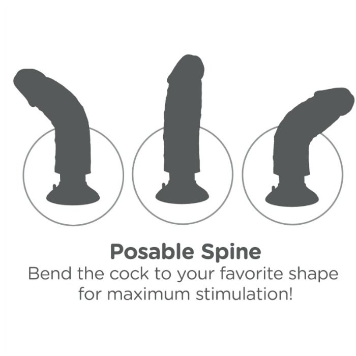 KING COCK - VIBRIERENDER SCHWANZ BRAUN 20,32 CM